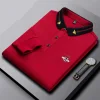 Men's business plus size embroidered polo shirt