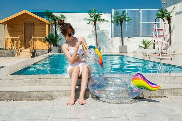 Inflatable Sequins Swimming Ring Tube