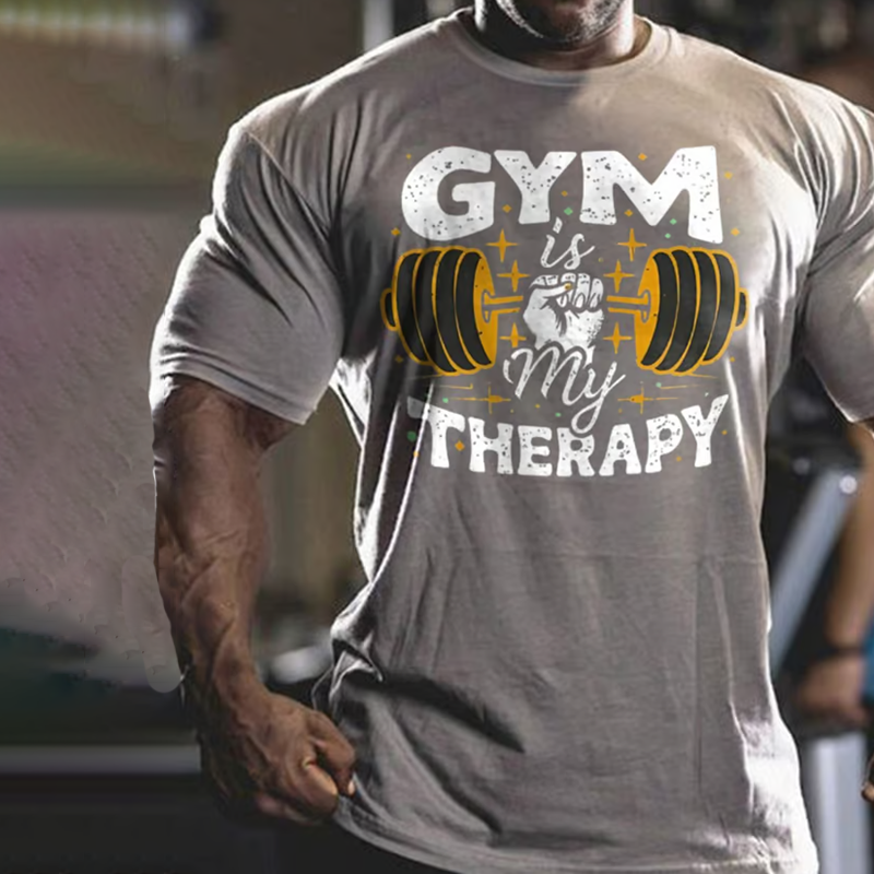 Gym Is My Therapy Print Vintage Unisex T-shirt / Rvogue / Rvogue