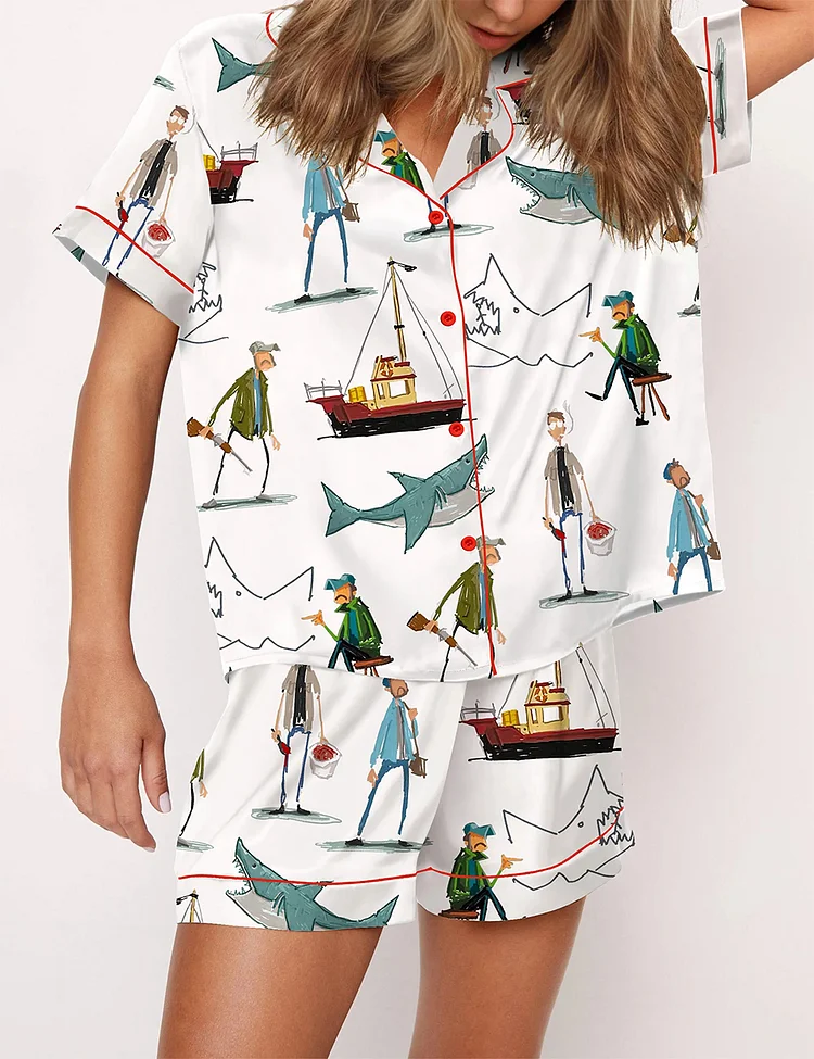 Women's Jaws Movie Pajama Set