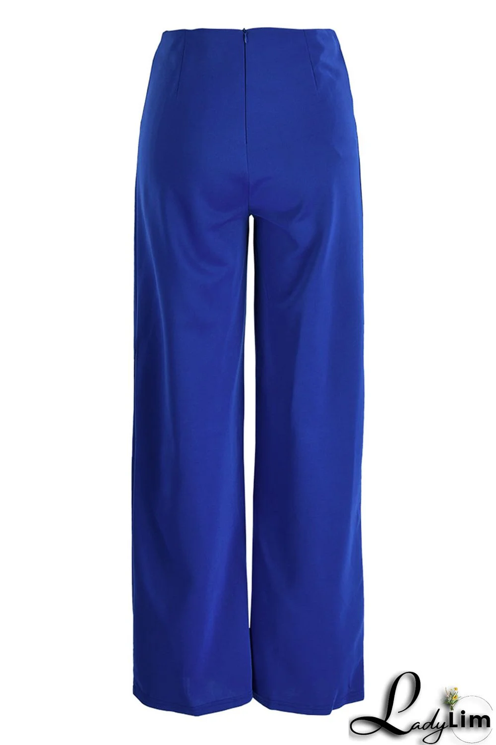 Rose Red Fashion Casual Solid Patchwork Regular High Waist Trousers