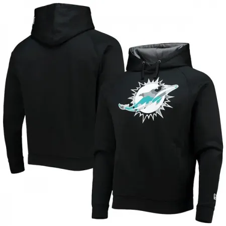 Men's Miami Dolphins Black Pullover Hoodie IO06