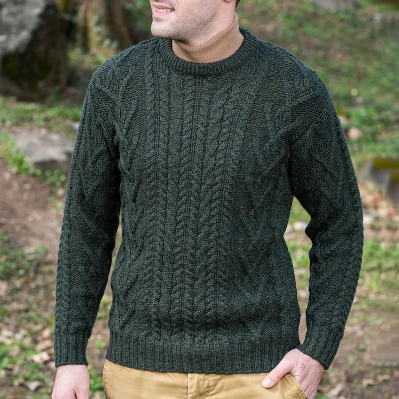 Men'S Knitted Patterned Pullover Sweater