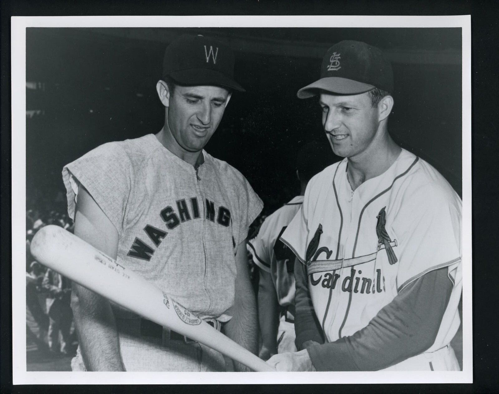 Stan Musial & Mickey Vernon Press Photo Poster painting Donald Wingfield The Sporting News