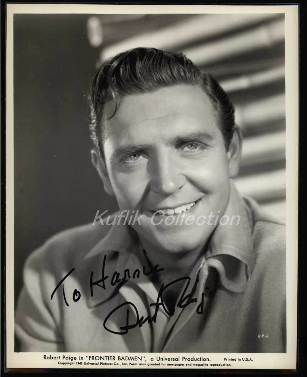 Robert Paige - Signed Vintage Celebrity Autograph Photo Poster painting - Son of Dracula