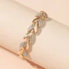 Bracelets feuille zircon