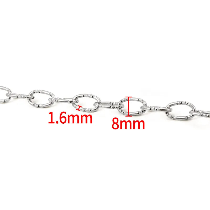 1 Piece 304 Stainless Steel 1m 5.5mm*1m Jewelry Accessories
