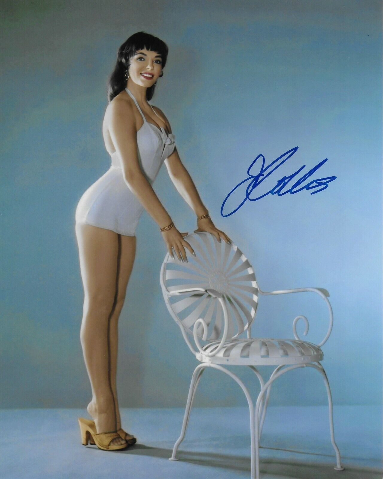 Joan Collins Original Autographed 8X10 Photo Poster painting #22 signed @Hollywood Show -Dynasty