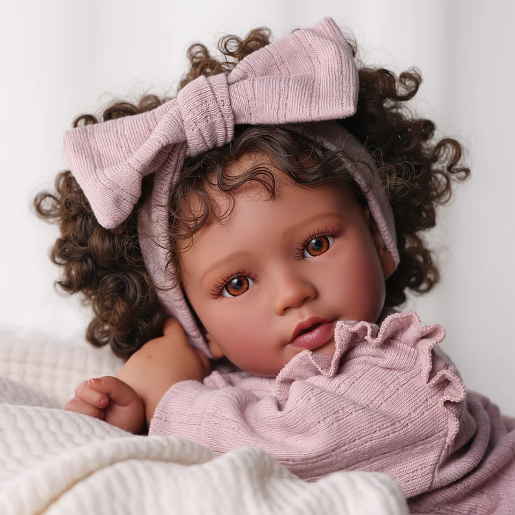 Babeside Quiet Reborn Baby Callie 20'' African American Toddler Girl Encouraging Emotions