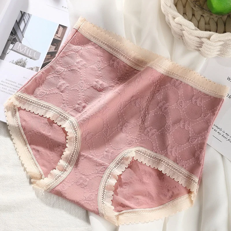 New Women's Underwear Sexy Lace Panties Plus Size French Fashion Comfort Briefs High Waist Seamless Underpants Female Lingerie