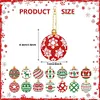 12PCS Diamond Painting Christmas Balls Keychain for Christmas Home Party Decor