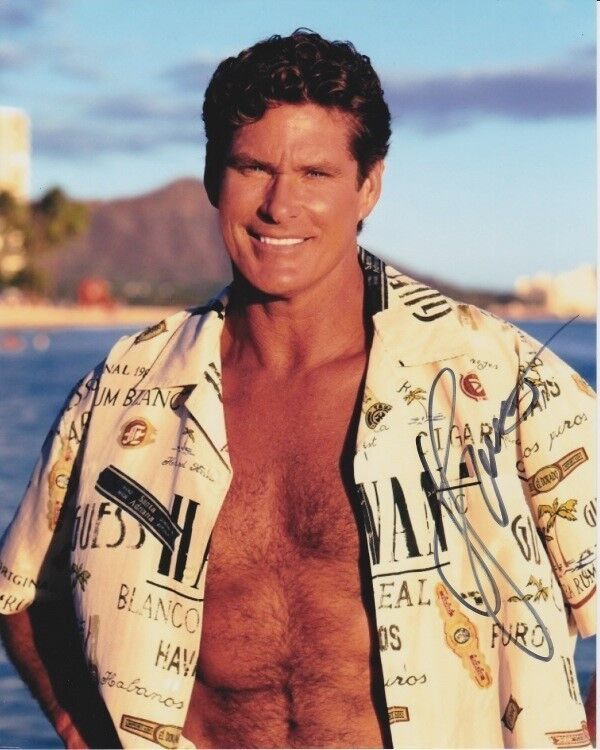 DAVID HASSELHOFF signed autographed BAYWATCH MITCH BUCHANNON 8x10 Photo Poster painting