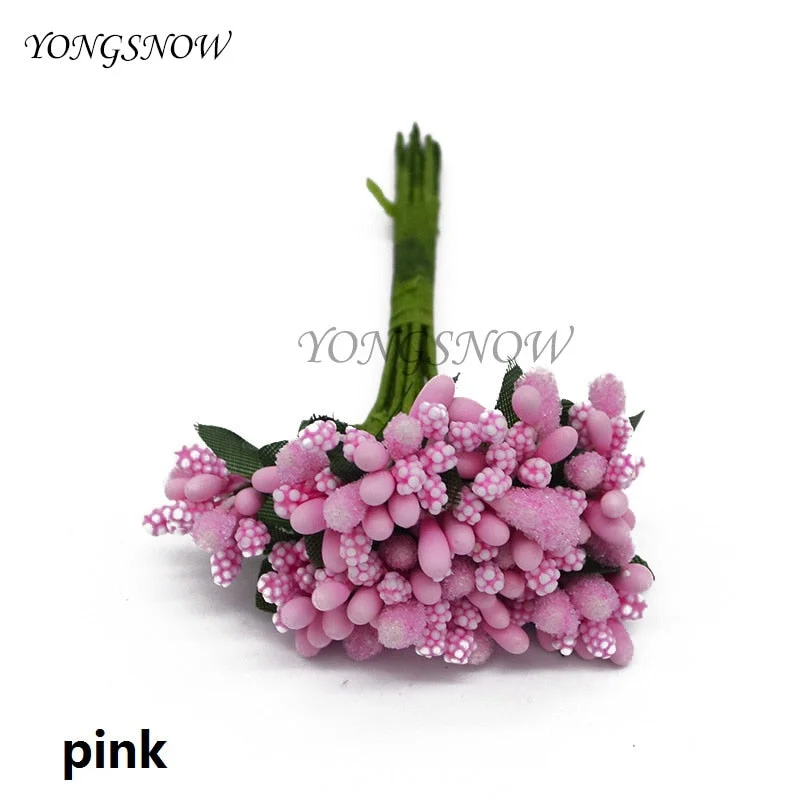 24pcs/lot Mulberry Stamen Artificial Flowers Stamen /DIY Pistils For Flowers Heads Wedding Party Scrapbooking Craft Decoration