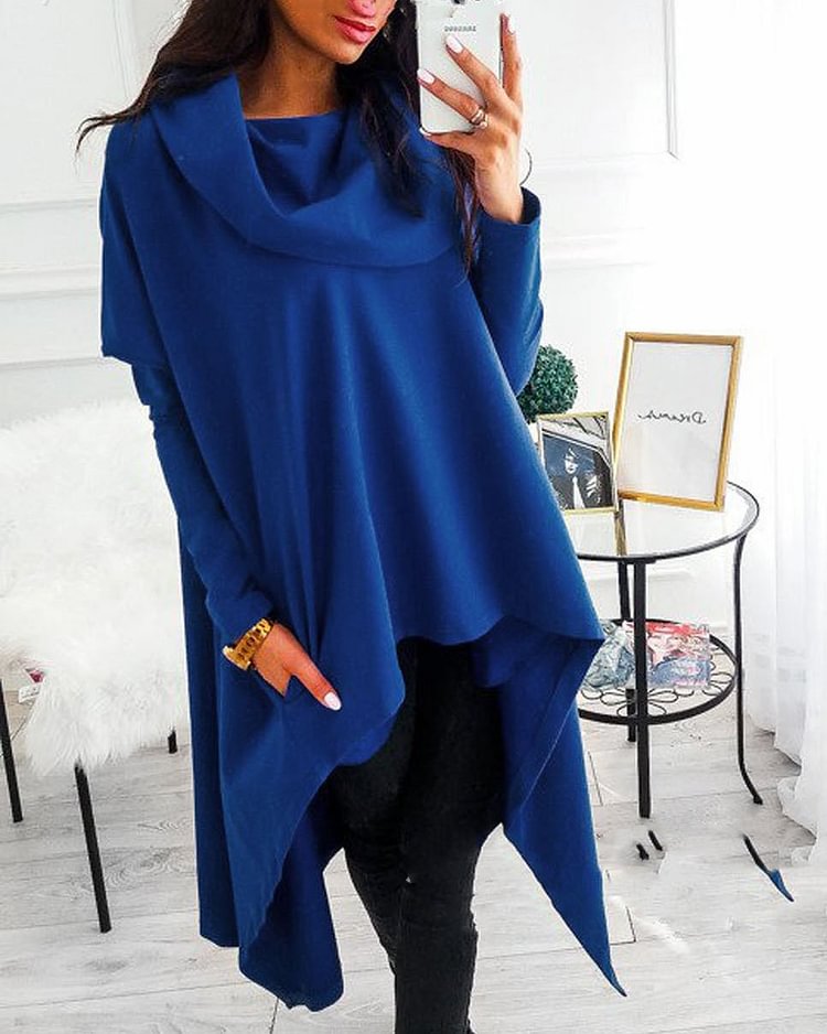 High Low Hem Hoodies Sweatshirts