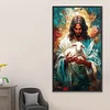 Jesus Schaf 5d DIY Diamant Kunst Malerei Kit Quadrat Vollbohrer Dimond Art 45x75cm