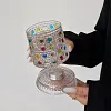 Luxury painted whiskey glass, premium liquor glass, household rotating tumbler glass beer glass