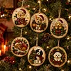 6pcs/set DIY Diamond Special Shape Pearl Art Hanging Wooden Christmas Tree Ornament Kit