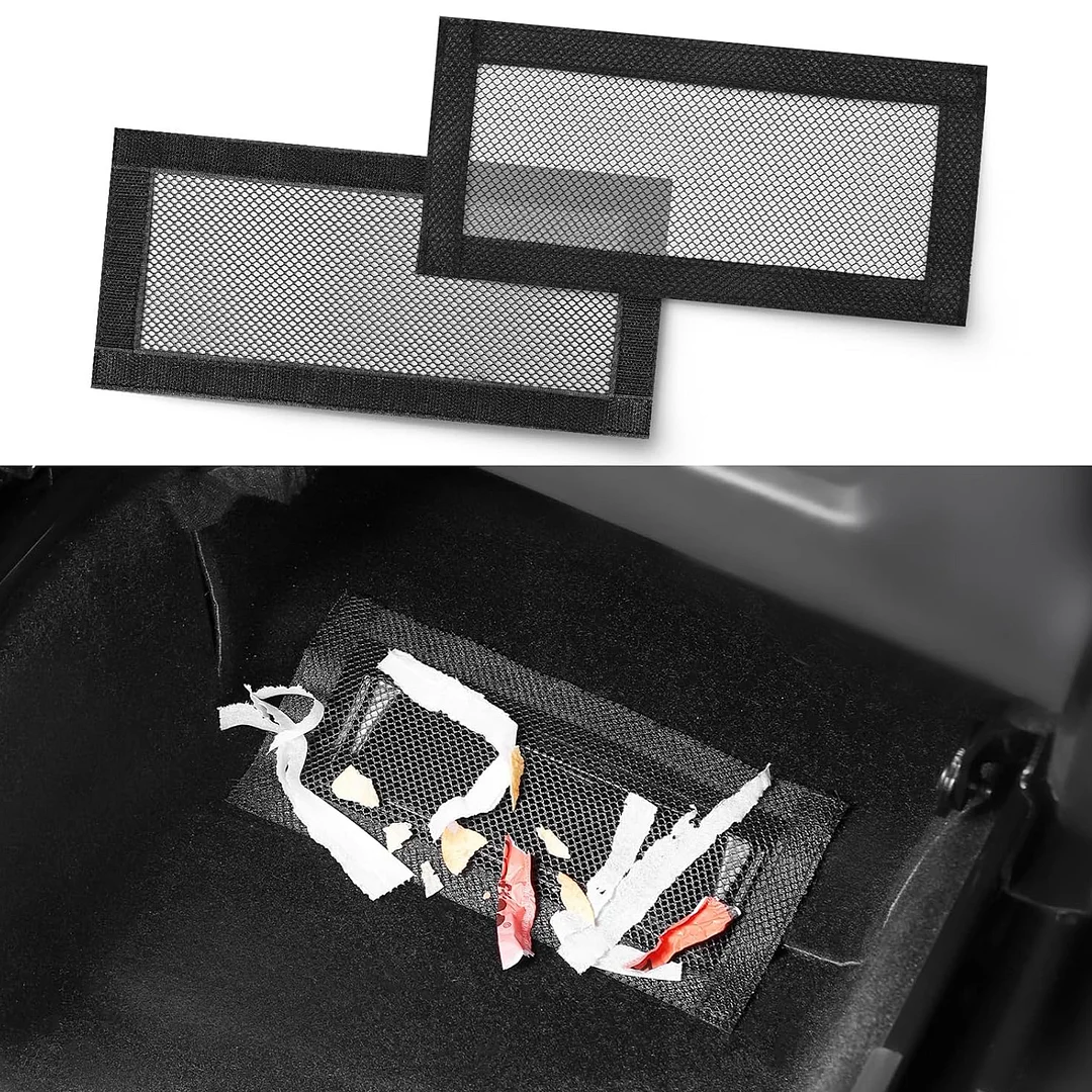 YONZEE Backseat Air Vent Cover, 2-Pack Rear Seat Airflow Outlet Protector with Upgraded Mesh and Velcro for Tesla Model 3/Y