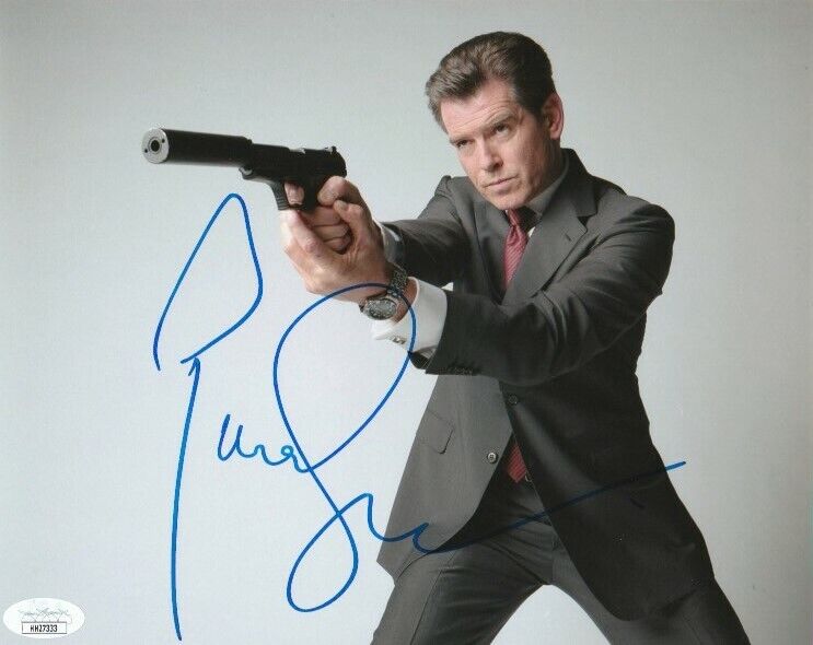 PIERCE BROSNAN SIGNED JAMES BOND 007 8x10 Photo Poster painting #1 JSA COA