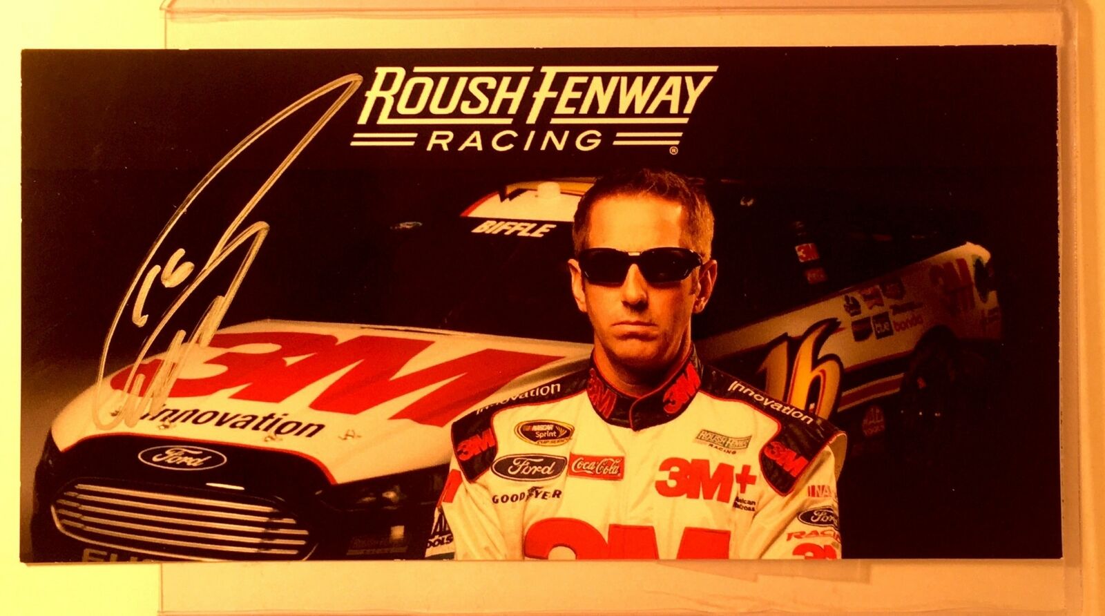 Greg Biffle Signed 3.5x7 Photo Poster painting Promo Hero Card Postcard NASCAR  Ship Auto