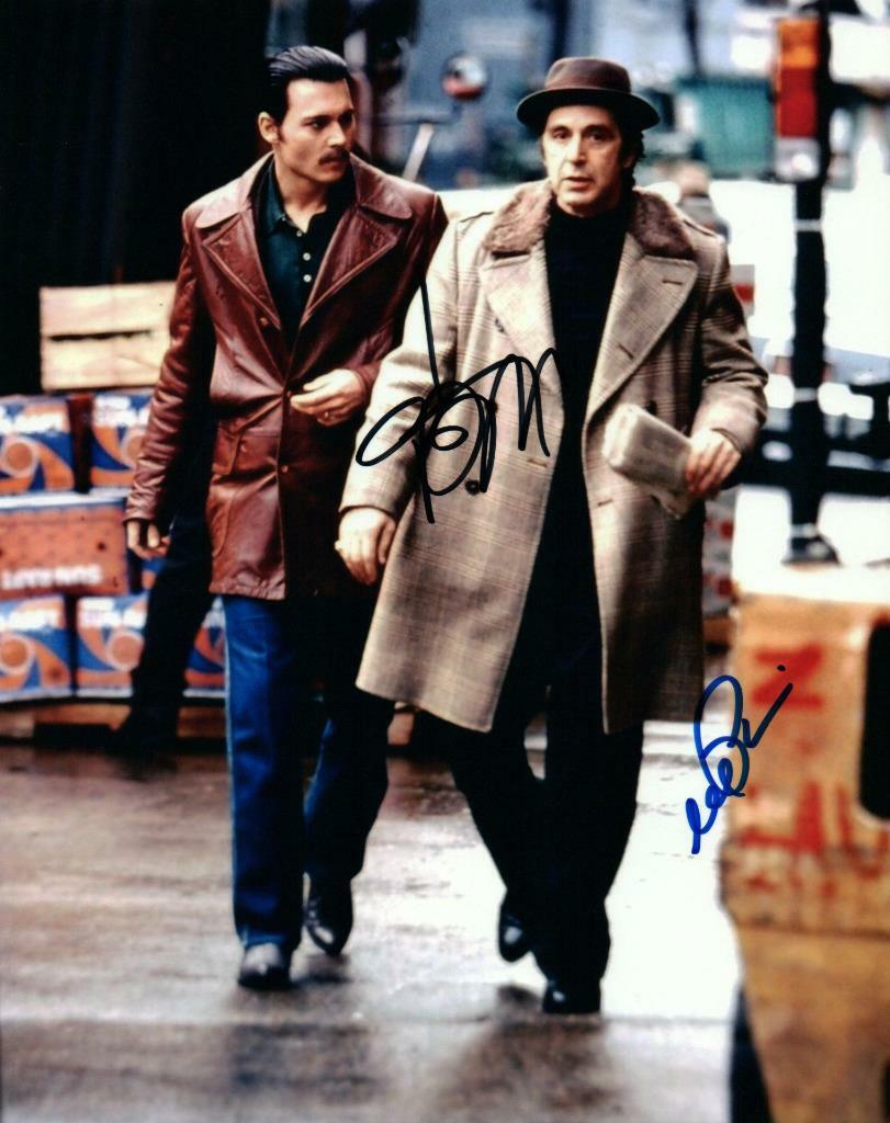 Al Pacino Johnny Depp signed 8x10 Photo Poster painting with COA autographed Picture very nice