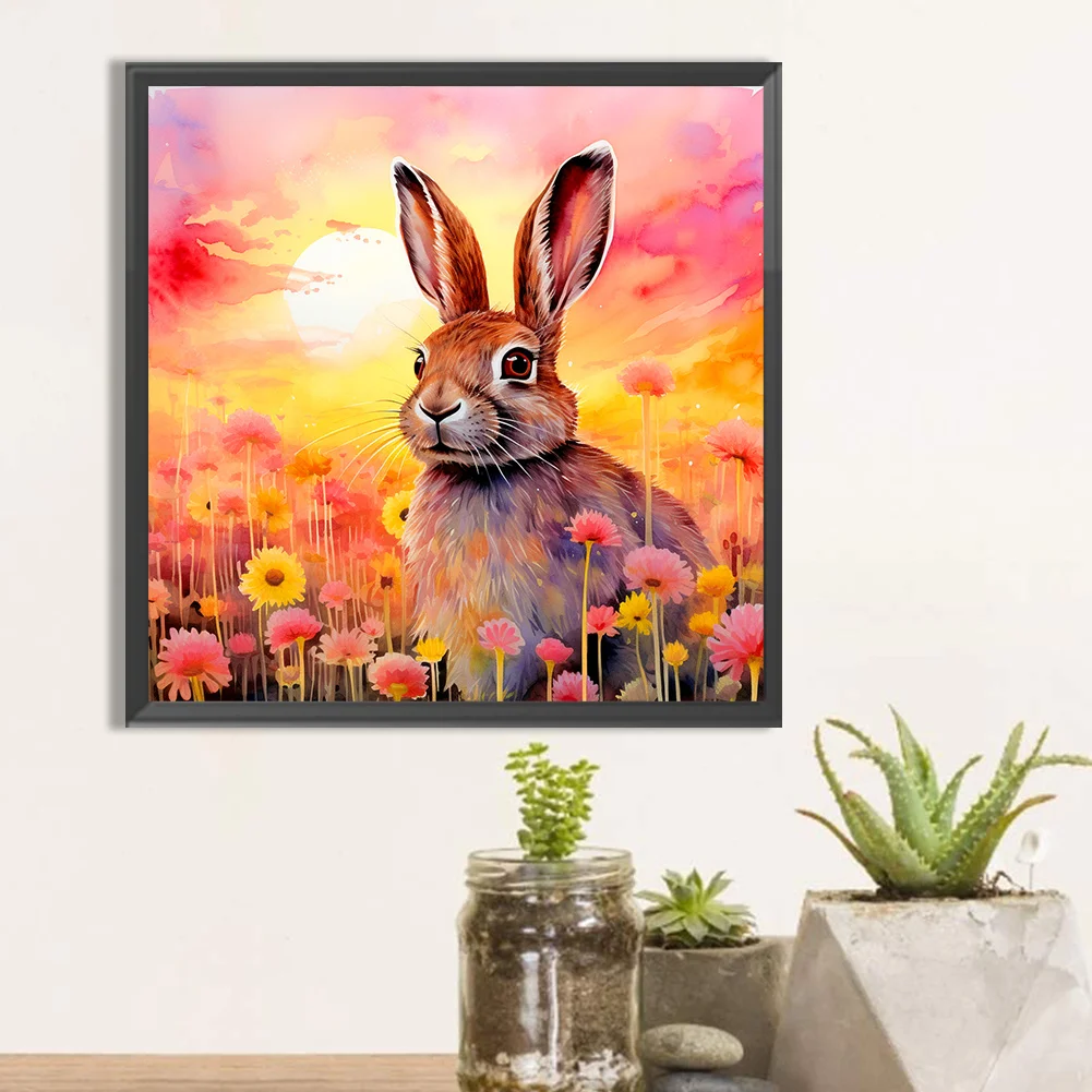 Diamond Painting - Full Round Drill - Daisy Rabbit(Canvas|40*40cm)