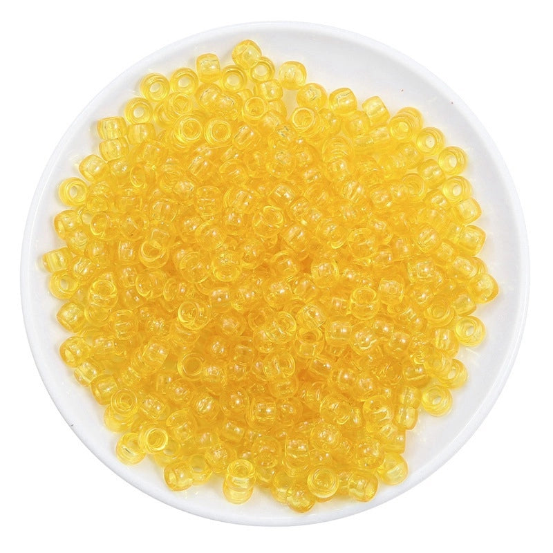 Acrylic Large Hole Barrel Beads 9*6mm Pony Beads Woven Handmade Diy Hand String Jewelry Accessories Beads Loose Beads