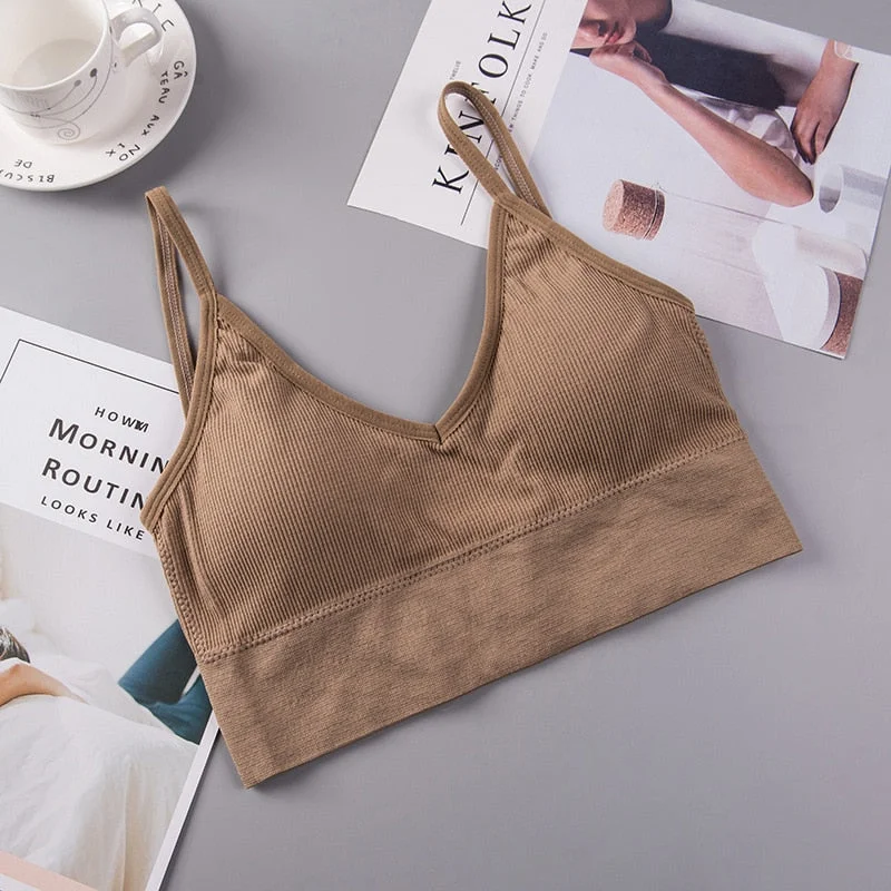 Women Tube Top Female Crop Top Push Up Bra Sport Active Bra Sexy Lingerie Fitness Seamless Underwear Brassiere Bandeau Top Tank