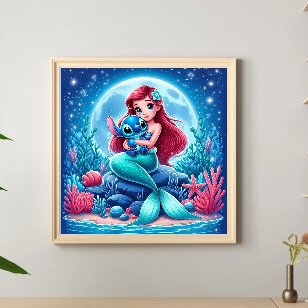 Diamond Painting - Full Round Drill - Princess Ariel Stitch(Canvas|40*40cm)