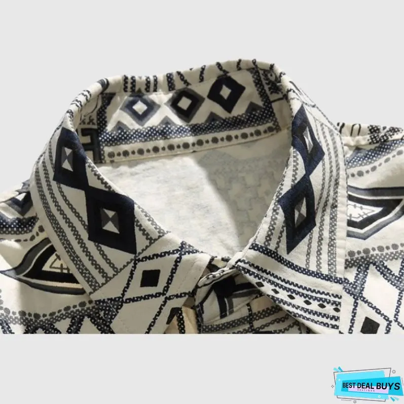 Geometric Print Shirts