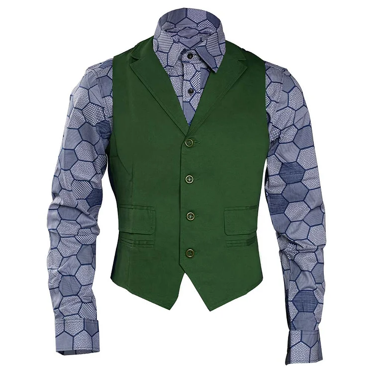 Dark Knight Joker Hexagon Shirt + Vest costume Tailor Made Halloween Carnival Suit