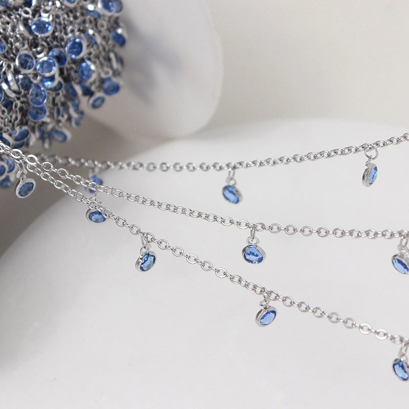 1 Piece 1m Copper Solid Color Chain