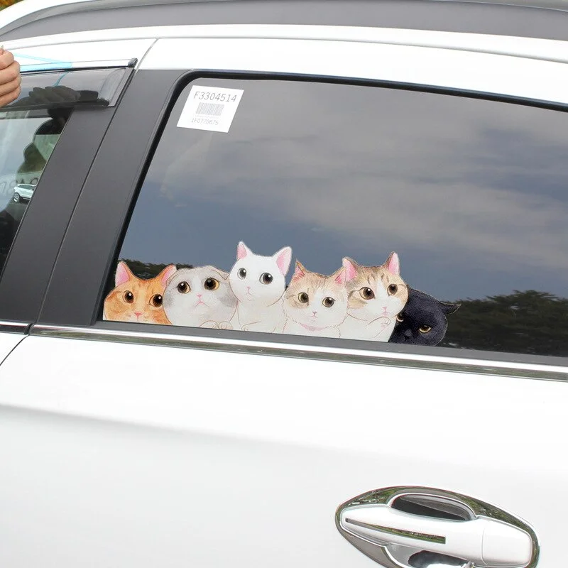 New Cat Dog 3D Wall Sticker Bathroom Toilet Kids Room Decoration Wall Decals Animal Sticker Refrigerator Waterproof Poster