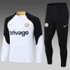 2023/2024 Chelsea Half-Pull Training Suit White Football Shirt 1:1 Thai Quality Set