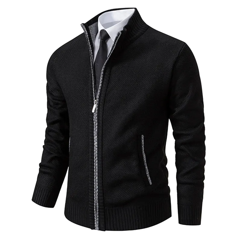 Men's Renzo Cotton-Blend Zip Jumper &ndash; Textured Knit Layering &ndash; view 2