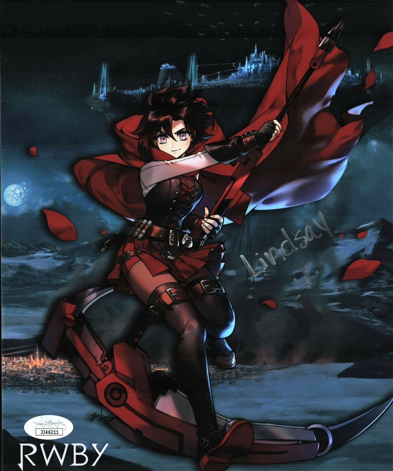 Lindsay Jones RWBY 8x10 Photo Poster painting Signed Autographed JSA Certified COA