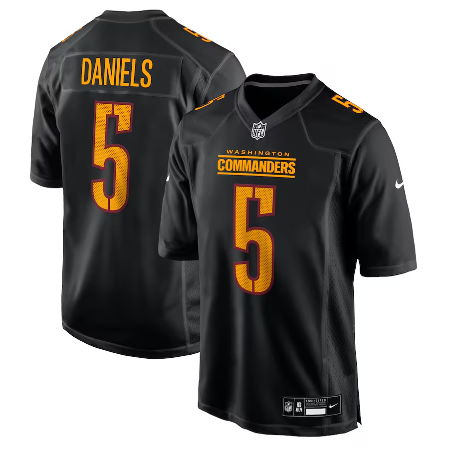 Washington Commanders Jayden Daniels Nike Carbon Black Fashion Jersey mysite