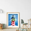 5D Kit Rhinestone DIY Wreath Lighthouse Full Round Drill Diamond Painting