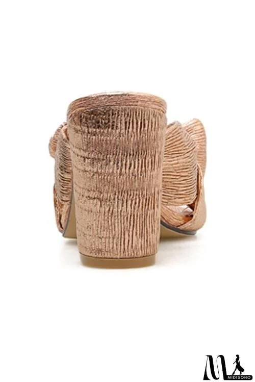 MidiSono - Metal Feeling Bow High Heel Slipper