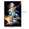 (US Only)Paint By Numbers Kit On Canvas DIY Oil Art Moon Picture Home Wall Decor40x60cm