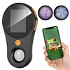 500X Handheld Digital Microscope 2 MP Electronic Coin Magnifier with 8 LED Light