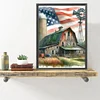 Diamond Painting-DIY Full Round Drill House&Flag(40*50CM)