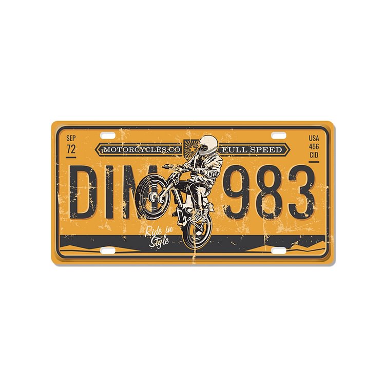 Motorcycle - Car License Tin Signs/Wooden Signs - Calligraphy Series - 6*12inches