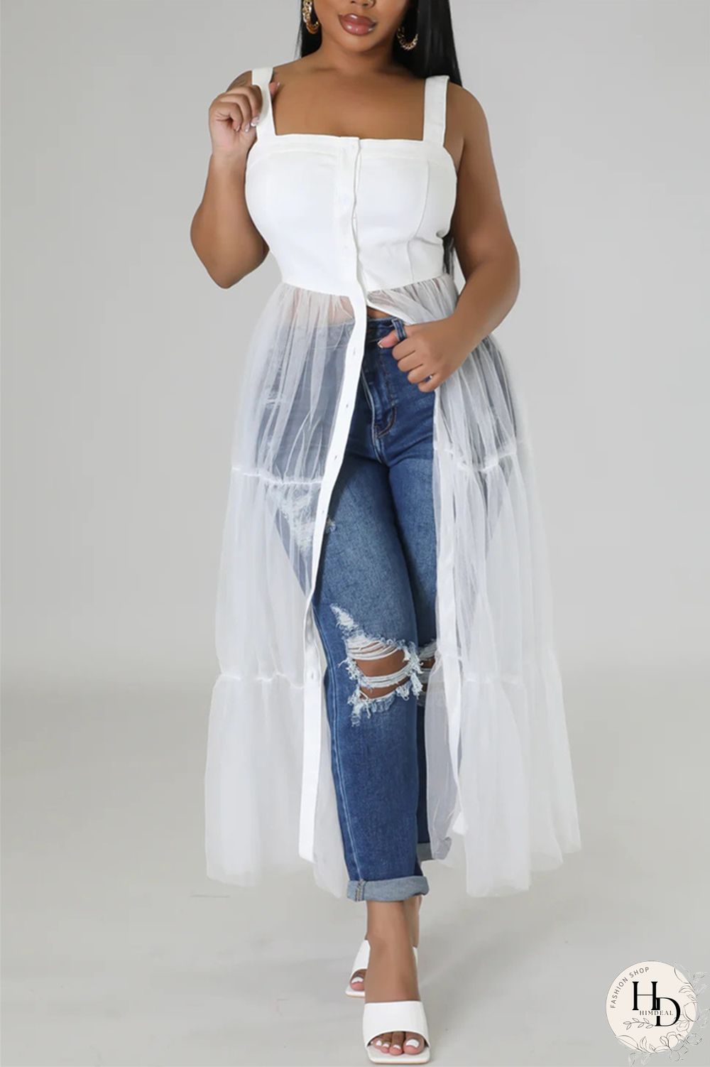 Yellow Casual Simplicity Solid Patchwork Fold Mesh Spaghetti Strap High Waist Tops