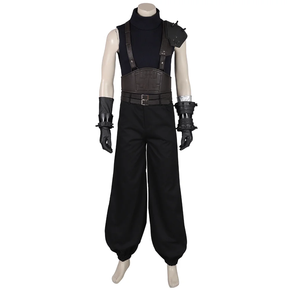 Cloud Strife Outfit Final Fantasy VII Remake Navy Blue Cosplay Costume