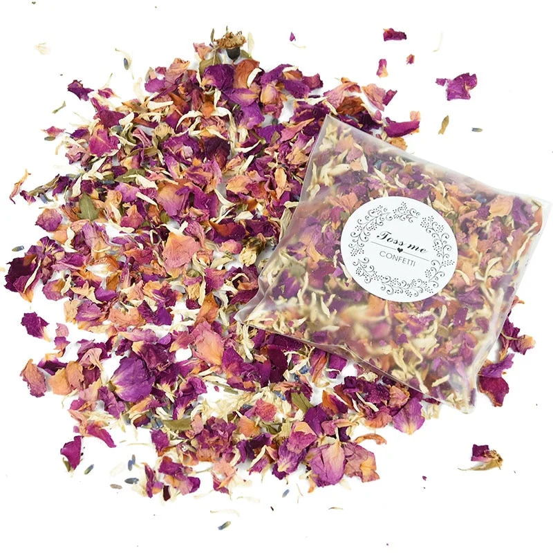 5Packs Natural Dried Flower Rose Petals Pop Wedding Confetti Birthday Party DIY Decoration Biodegradable Handmade Accessories