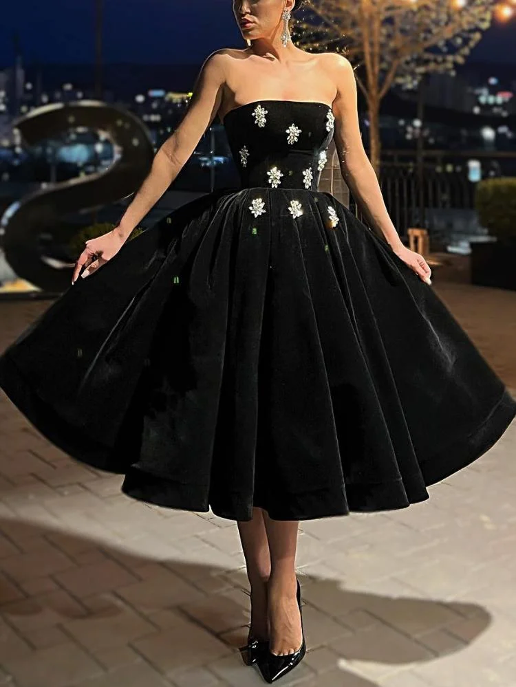 Promsstyle Promsstyle Elegant tube top shiny rhinestone princess gown Prom Dress 2023
