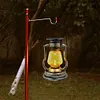 Solar Retro Kerosene Lamp Built-In Battery Light Courtyard Garden Decor (Copper)