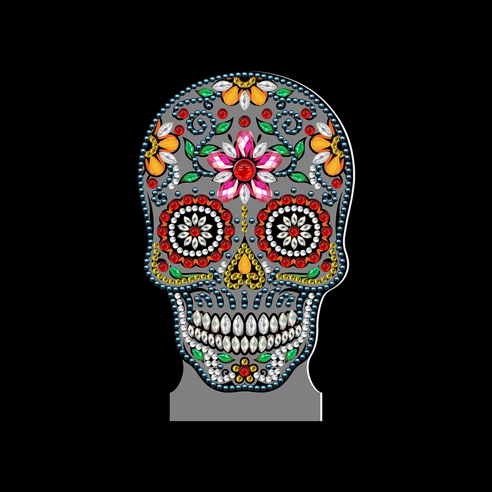 DIY Special Shaped Diamond Painting Skull LED Decor Night Light Ornaments