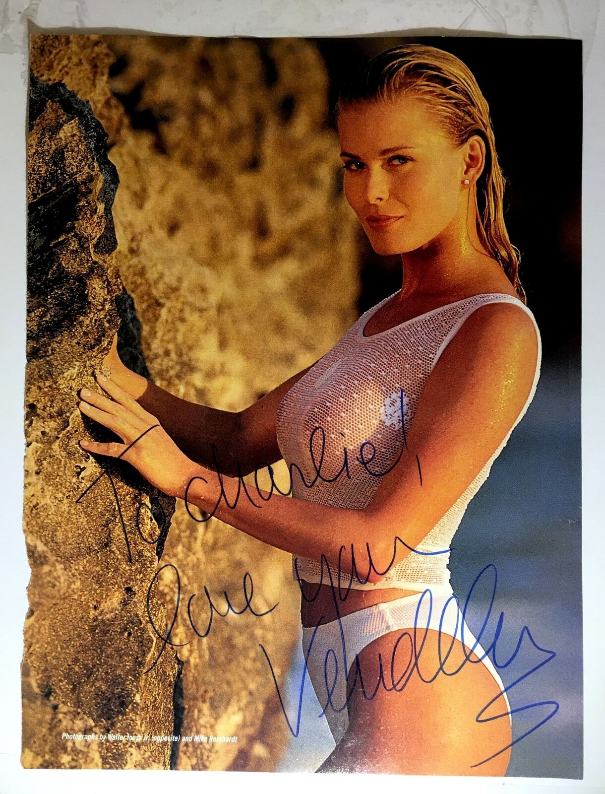 Vendela Kirsebom Signed 8x10.5 Magazine Page Photo Poster painting Sports Illustrated Model Auto